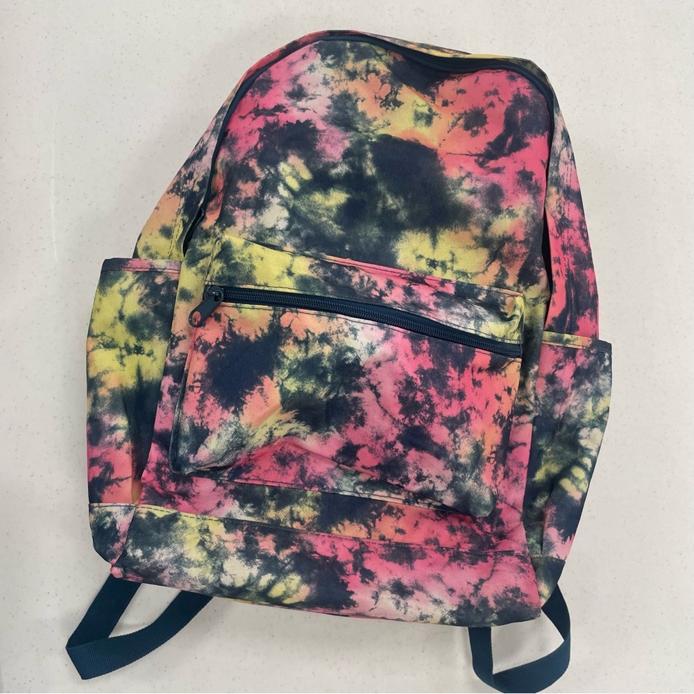 Tie-Dye Backpack with Front Pocket and 2 side pockets